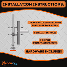 Load image into Gallery viewer, Easy Install Ladder Stabilizer with Rubber Feet - OSHA Approved Safety Accessory