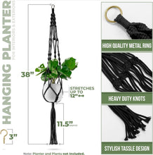 Load image into Gallery viewer, Versatile Macrame Plant Holder 6-Pack - Holds Pots Up to 12" - Outdoor &amp; Indoor