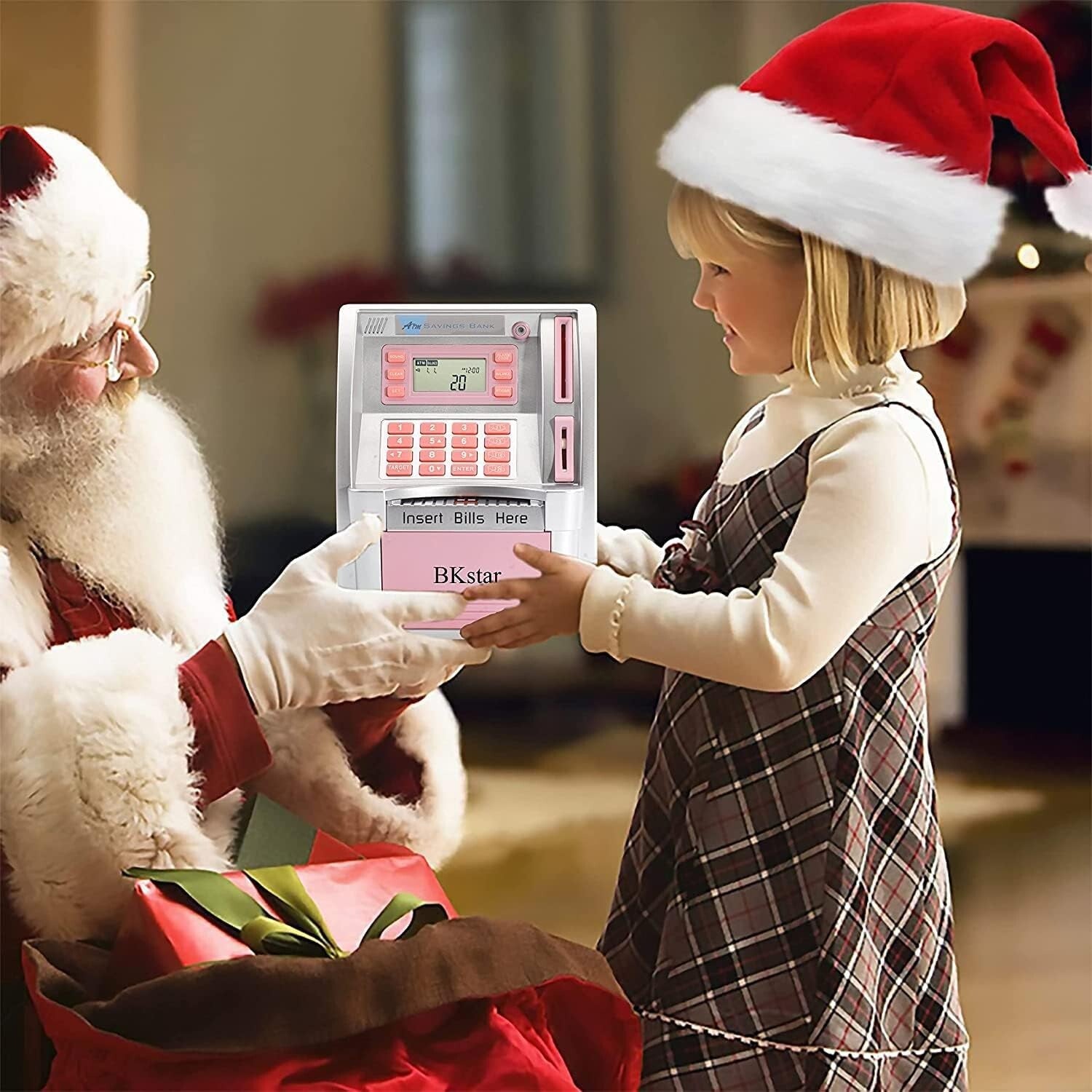 Secure Kids Talking Piggy Bank with Coin Recognition & Savings Goals Feature