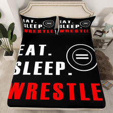 Load image into Gallery viewer, Super Soft Wrestling Fitted Sheet Set for Kids - Full Size 3Pcs with Pillowcases