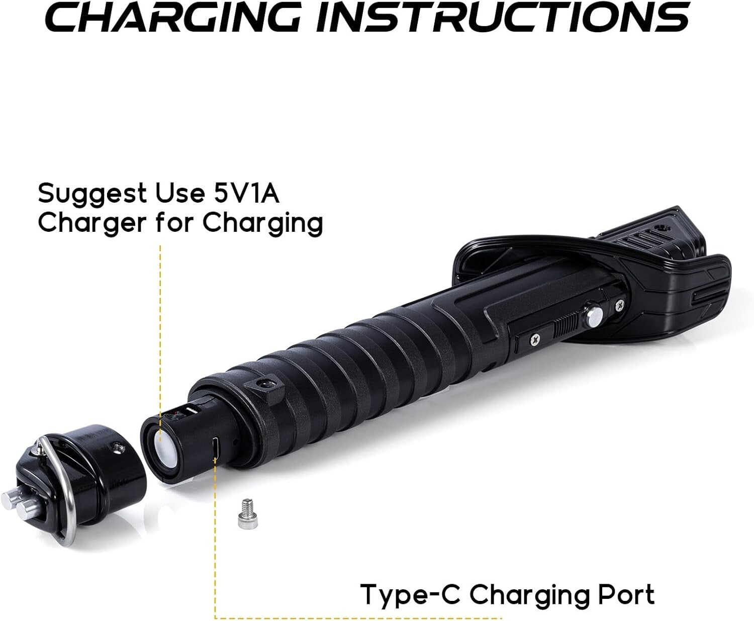 Premium Black Series Darksaber - Rechargeable, Smooth Swing for Adults & Boys