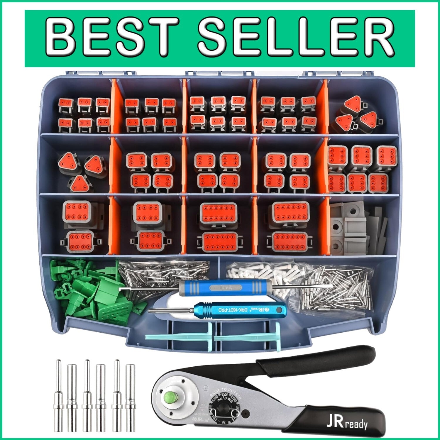 Deutsch Connector Kit: IP68 Waterproof DT Connectors & ACT-M202 Crimp Tool Set