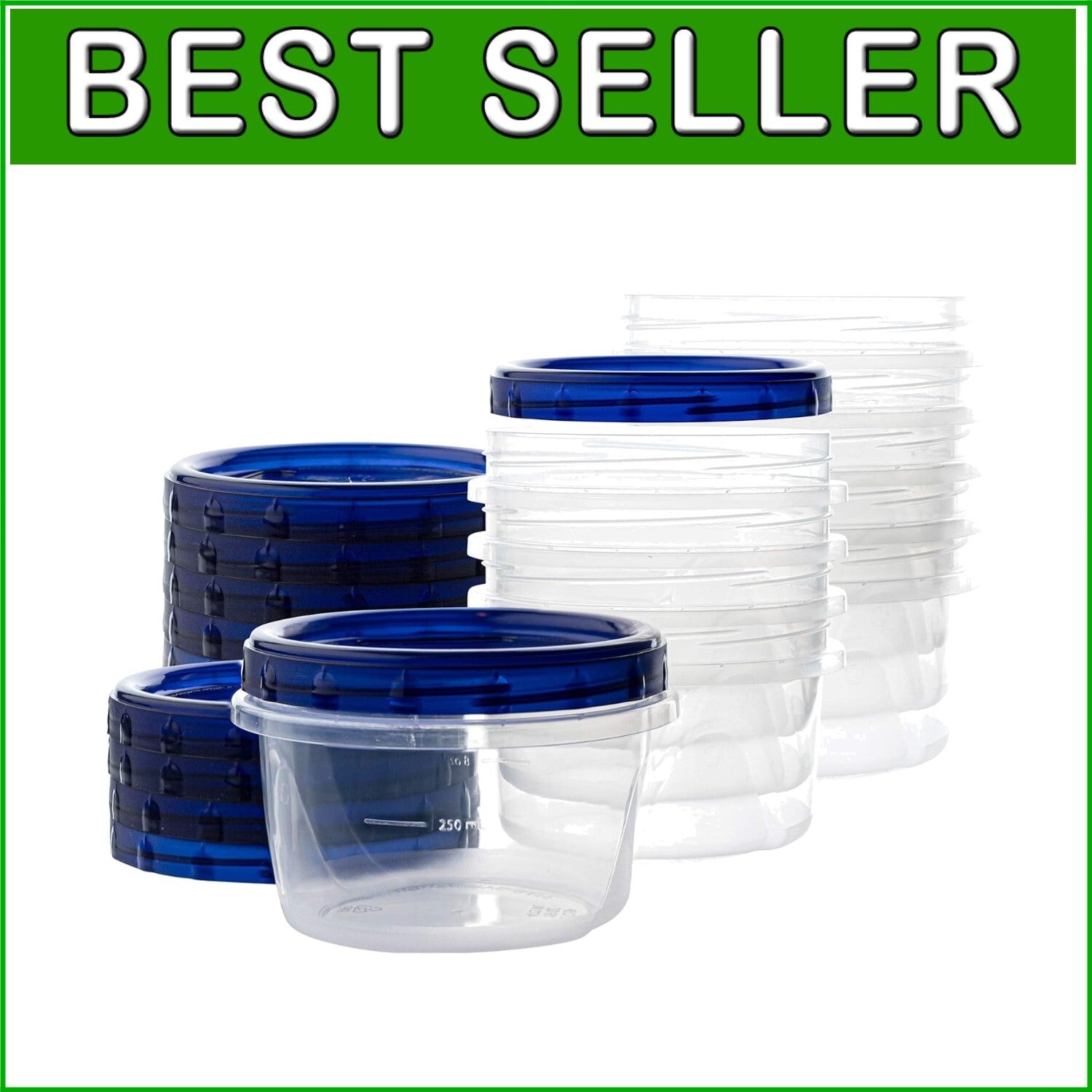 Dishwasher Safe 120 Pack Stackable Deli Containers - 16 oz Variety for All Uses