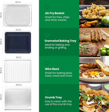Load image into Gallery viewer, Extra Large 10-in-1 Infrared Air Fryer Toaster Oven with Brushed Steel Finish