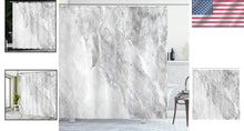 Load image into Gallery viewer, Unique White Grey Marble Pattern Shower Curtain - Modern Fabric Bathroom Style