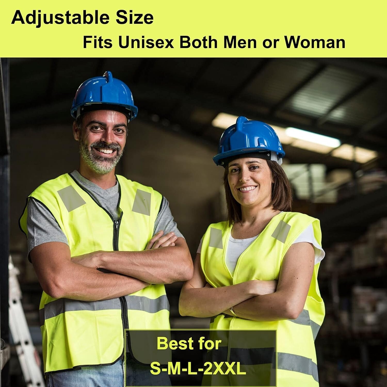 20 Pack Yellow Reflective Safety Vests - ANSI Class 2 High Visibility Gear