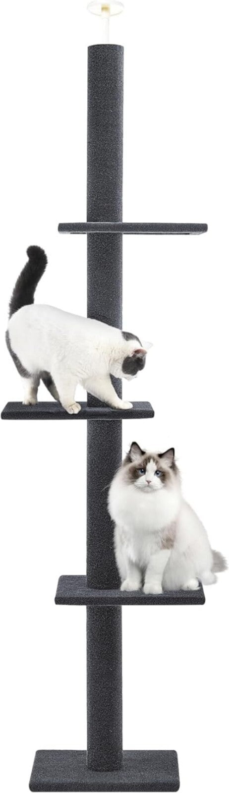 Indoor Adjustable Cat Tower 95-108” - Promote Climbing & Scratching Healthy Play