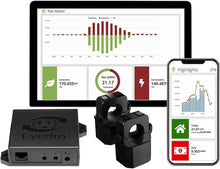 Load image into Gallery viewer, Indoor Electricity Monitor with 2 x 200A Sensors - WiFi/Ethernet Connect