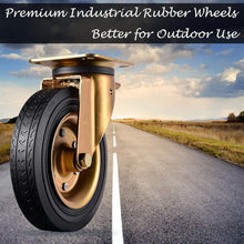 Load image into Gallery viewer, Premium 8-Inch Swivel Casters - Locking Heavy Load Wheels for Carts &amp; Furniture