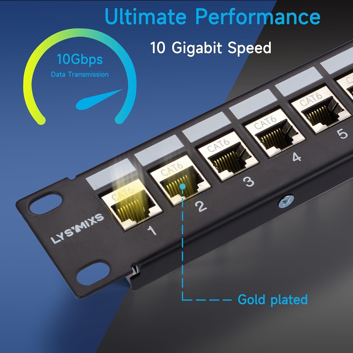 Easy Install 19 Inch Inline Keystone Patch Panel for 24-Port Network Solutions
