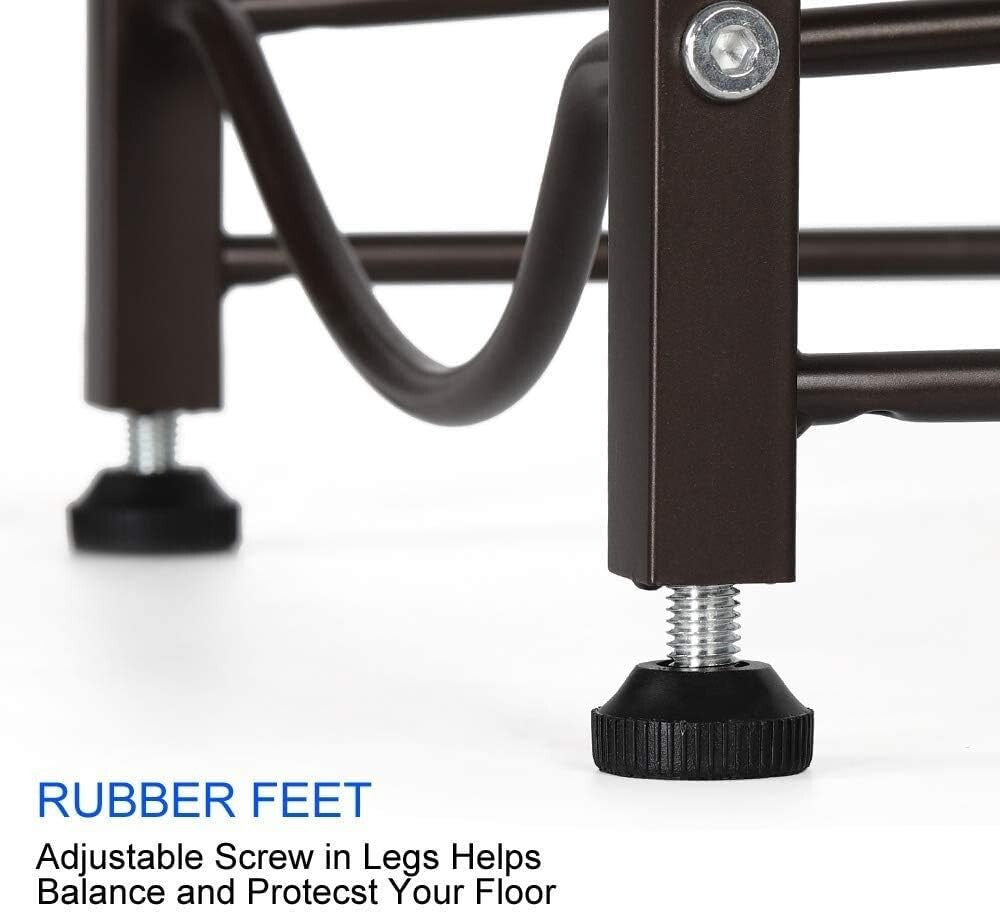 5-Tier Rugged Steel Water Jug Holder - Space-Saving Storage Rack in Dark Brown