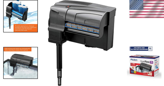 Aqueon QuietFlow LED Pro Filter for Clean Aquariums - 90 Gallon, 5-Stage System