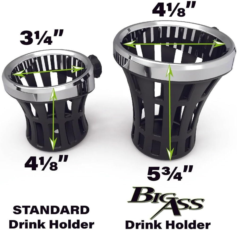 Adjustable Chrome-Plated Drink Holder for Motorcycle - Secure & Scratch-Free