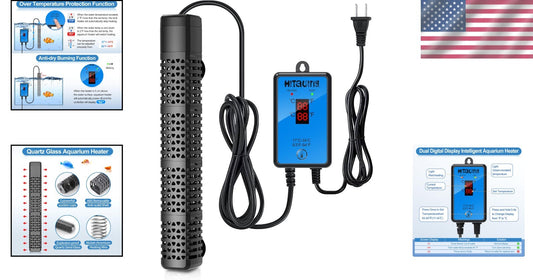 Smart Temperature Control Aquarium Heater 300W - Ideal for Freshwater/Saltwater