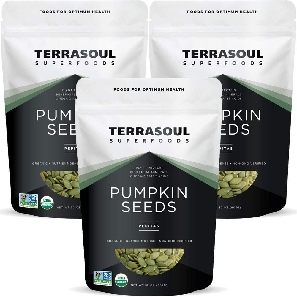 Fresh Unsalted Organic Pumpkin Seeds, 6 Lbs - 30-Day Money-Back Guarantee