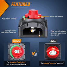 Load image into Gallery viewer, On/Off Battery Disconnect Isolator Switch - 600A for Trucks, RVs &amp; Marine Use