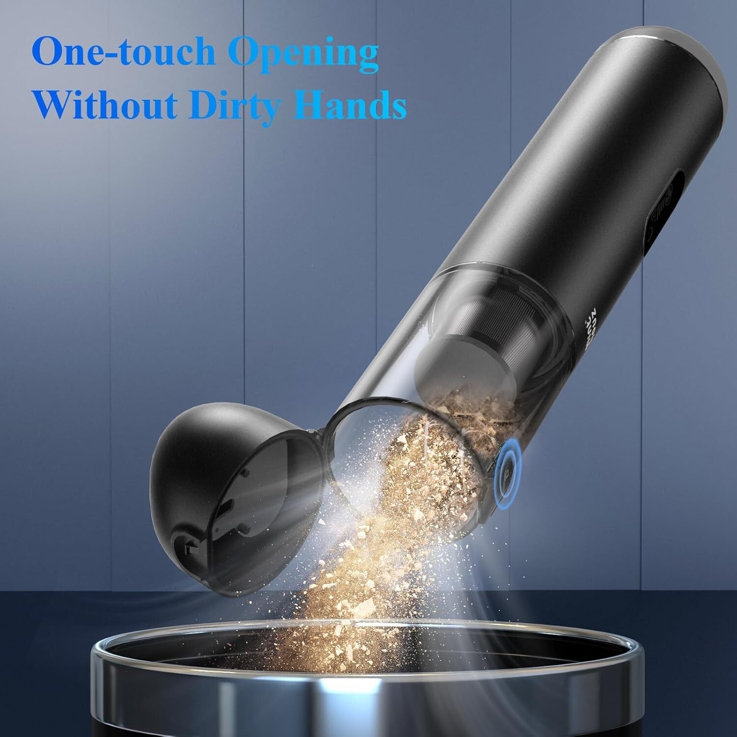 Portable Handheld Vacuum with LED Display & 5-in-1 Accessories - 20000PA Power