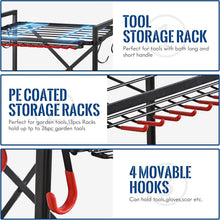 Load image into Gallery viewer, Scratch-Resistant Garage Tool Rack on Wheels - 3 Adjustable Shelves Included