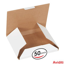 Load image into Gallery viewer, 50 White CD Mailers - Efficient Packaging for Jewel Cases, No Tape Required