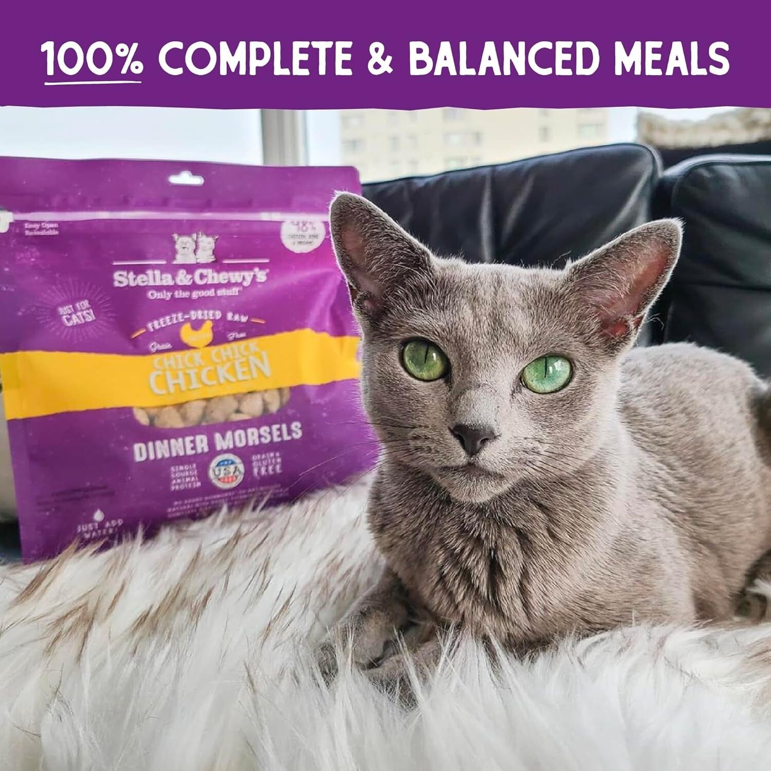 Complete Nutrition Morsels - Freeze-Dried Raw Chicken for Cats & Kittens, 18 oz