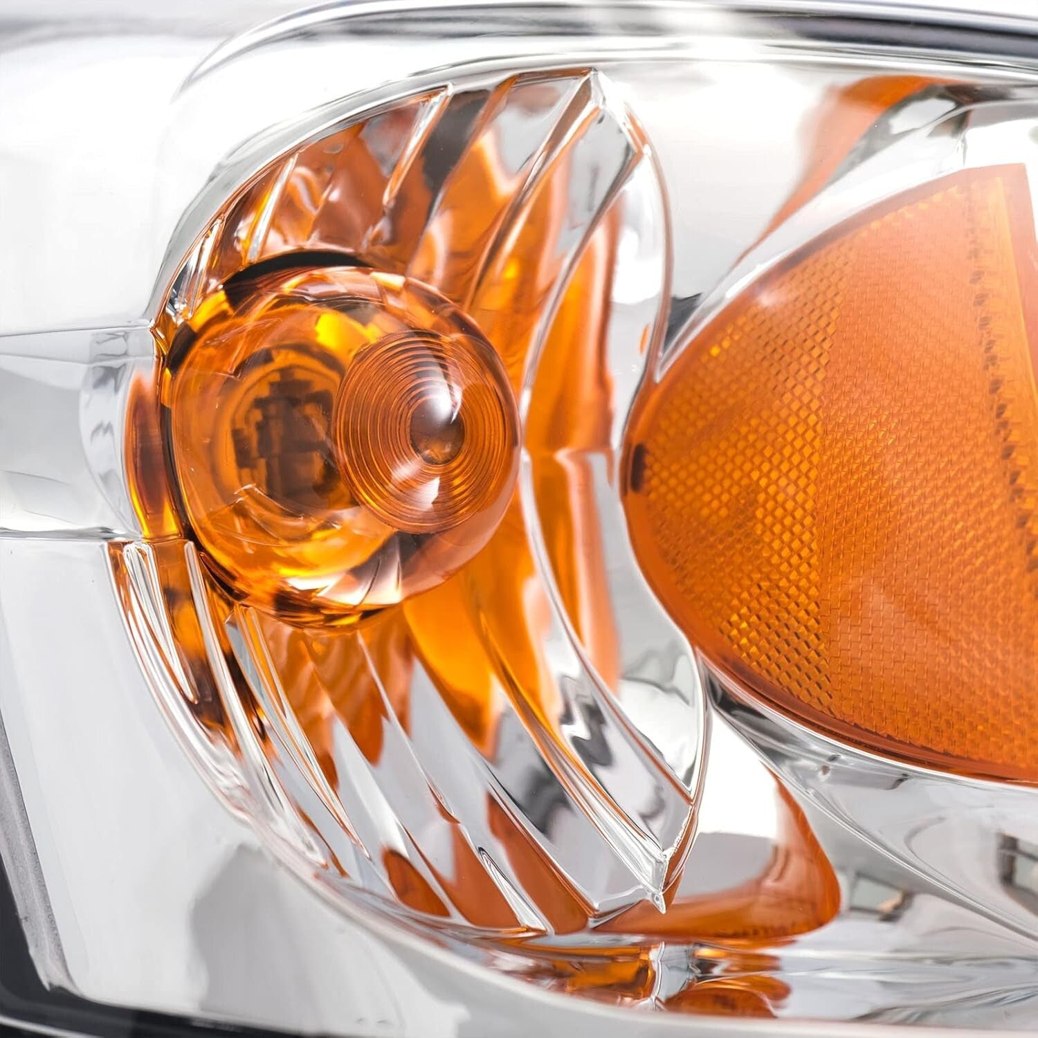 Chrome Headlight Assembly Replacement for 2004-2008 Chevy Malibu Models