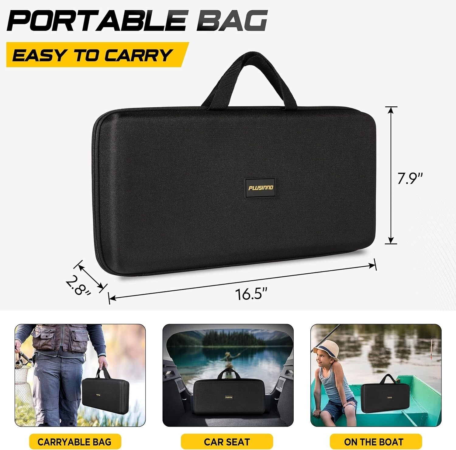 Portable Carbon Fiber Fishing Combo with Carrier Case - Great Gift for Anglers