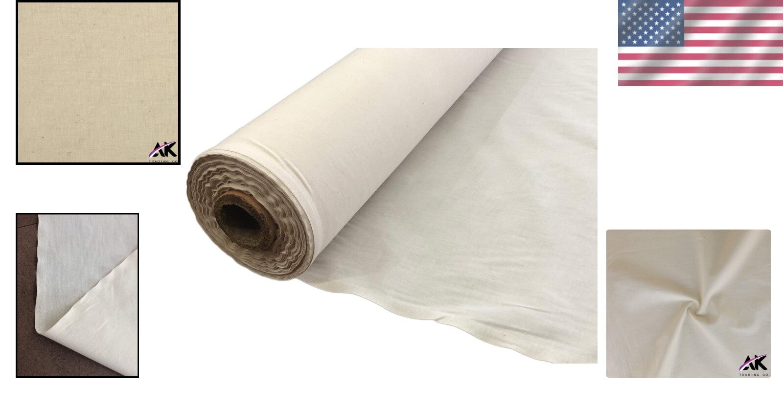 Continuous Length 60" Natural Cotton Muslin, Perfect for Fashion & Home Projects