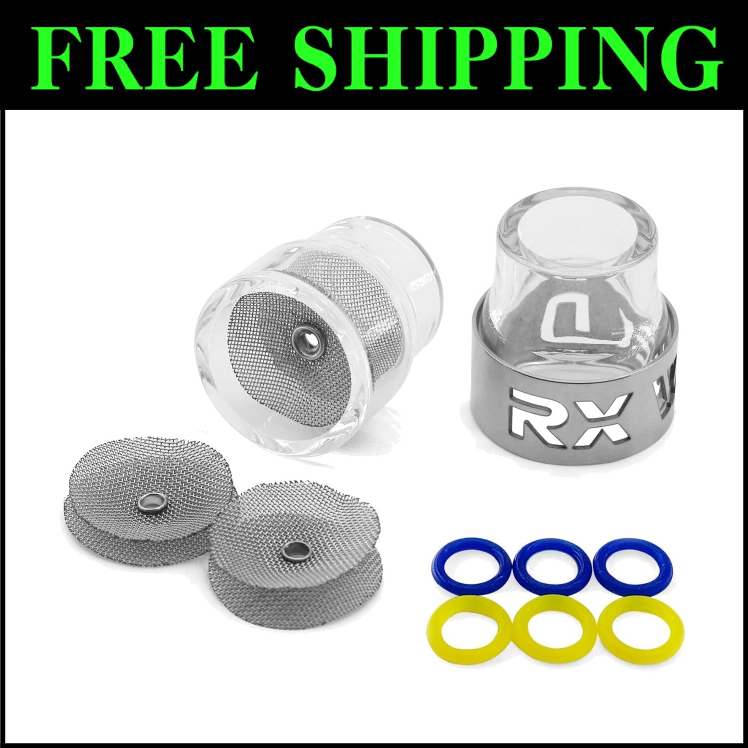 Glass #12 TIG Welding Cups - 12 Piece Kit with Diffusers & Titanium Pr ...