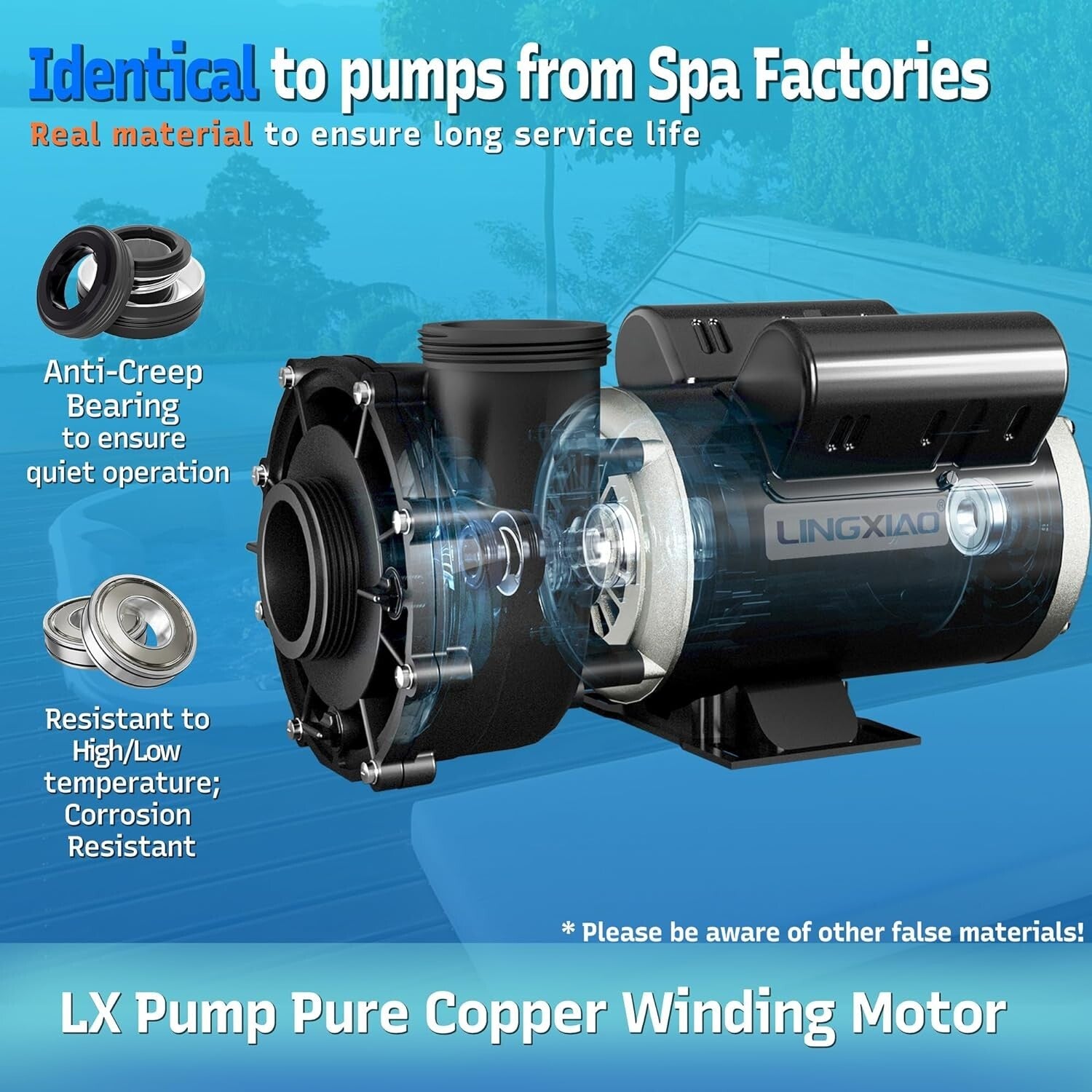 Whisper-Quiet 1.5HP SPA Pump - Perfect for Efficient Hot Tub Circulation
