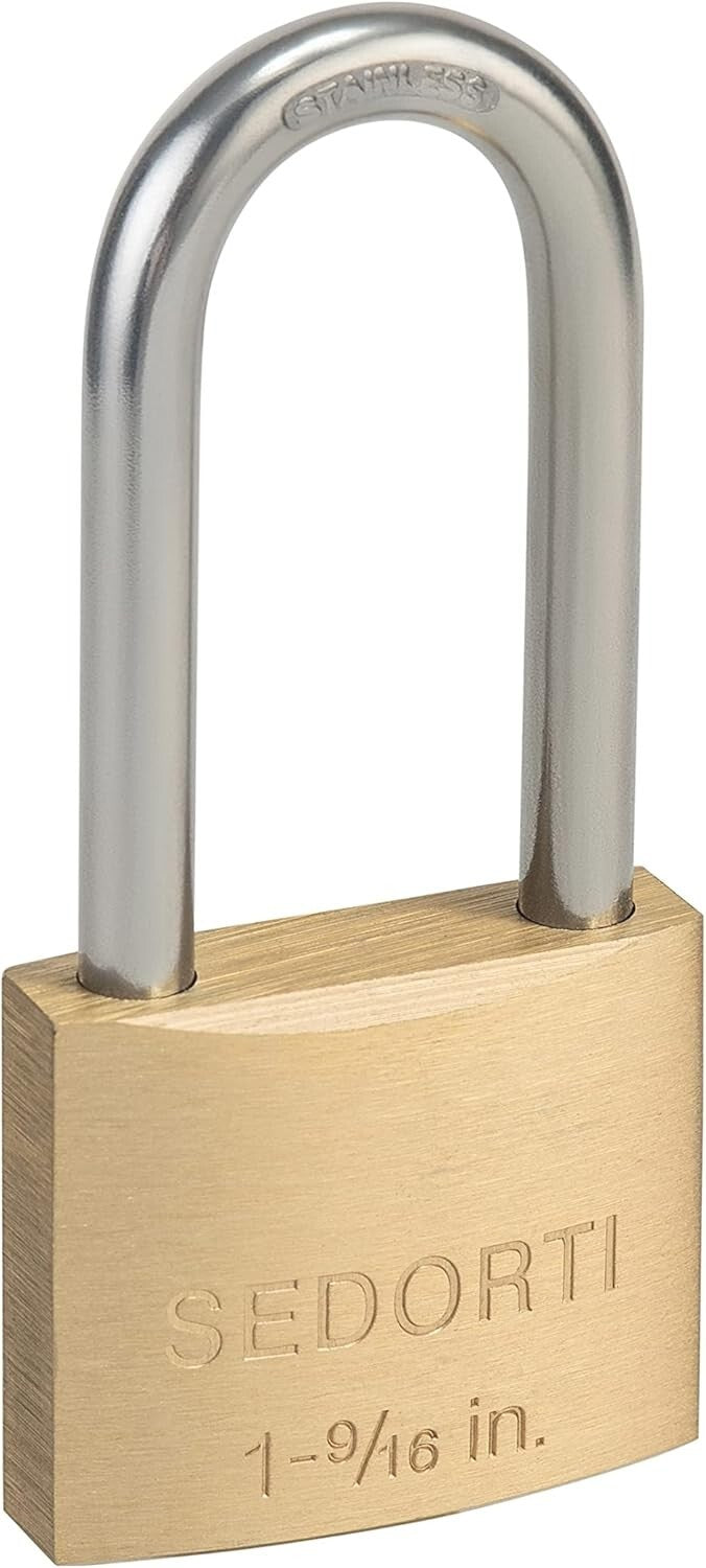 Weatherproof Stainless Steel Padlock Set - 24 Heavy-Duty Locks with Brass Keys