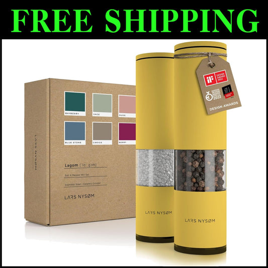 Compact Adjustable Spice Mill Set for Home & Restaurant Use - Manual Operation