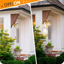 Load image into Gallery viewer, Weather Resistant Gold Wall Mount Lanterns - Set of 2 for Elegant Outdoor Spaces