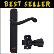 Load image into Gallery viewer, Classic Black Lever Mount Latch for Screen &amp; Storm Doors – Easy to Install