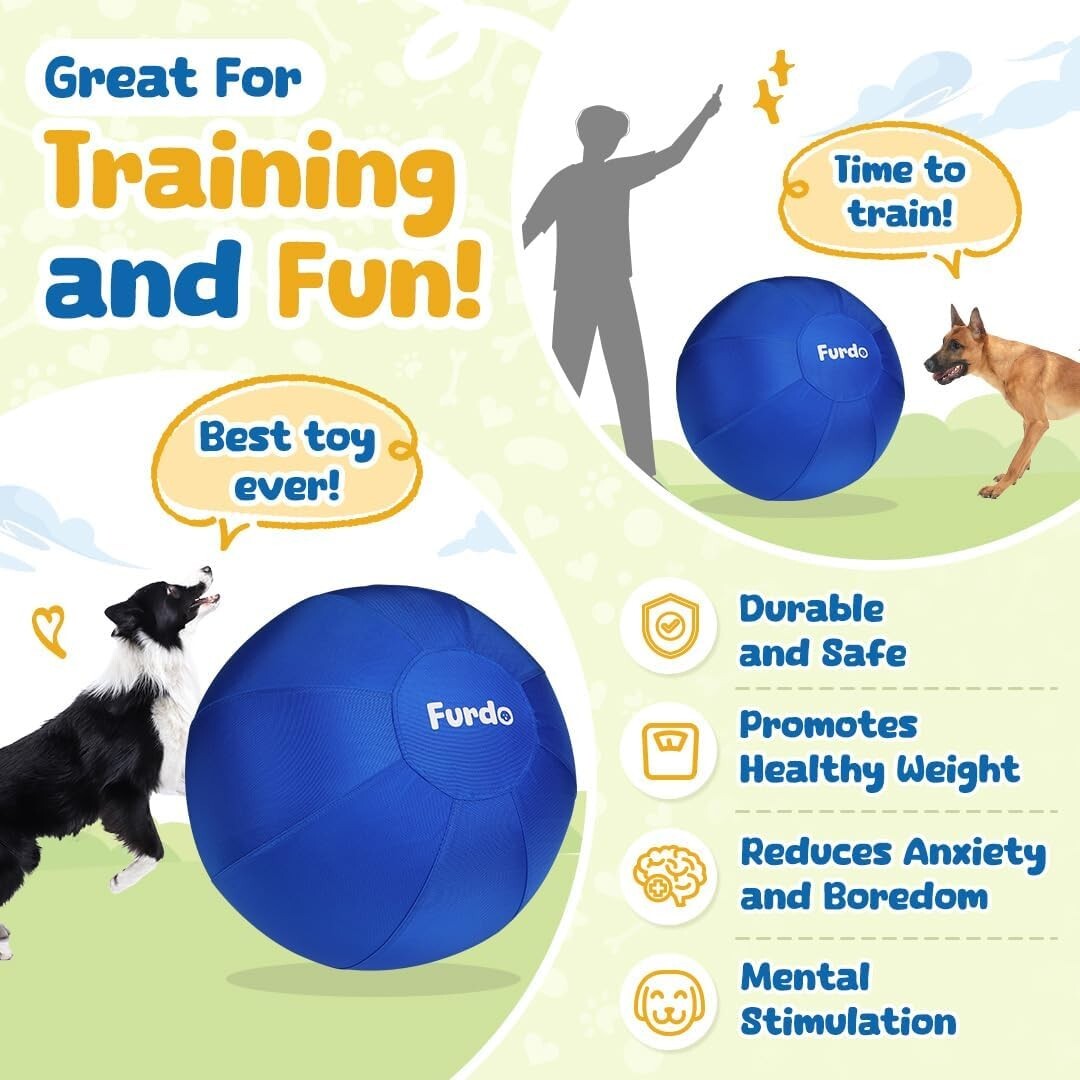 Large 25” Herding Dog Ball for Outdoor & Active Play – Ideal for Herding Breeds