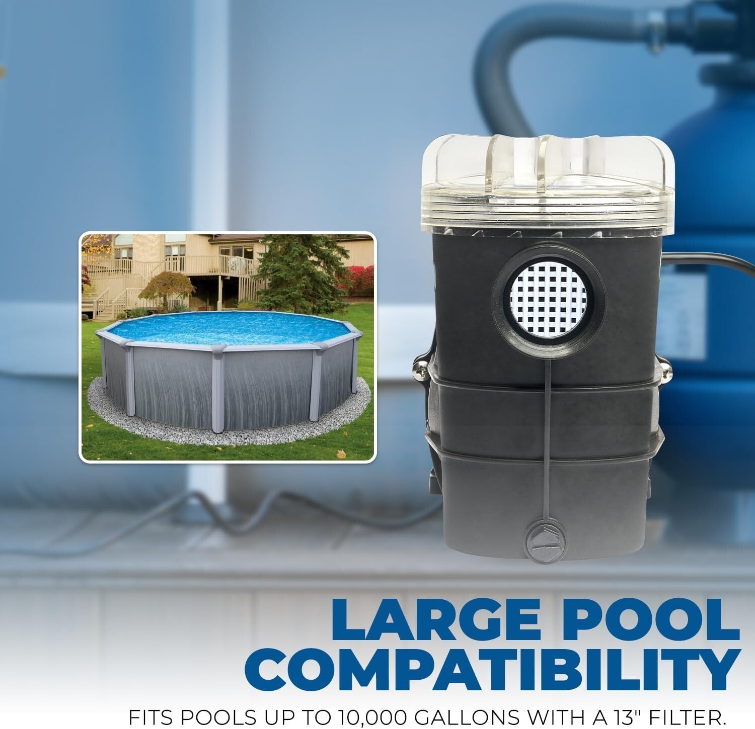 Crystal-Clear Water Guaranteed! 3/4 HP Self-Priming Swimming Pool Pump 2400 GPH