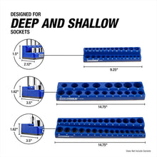 Load image into Gallery viewer, Magnetic Socket Organizer Set - Non-Marring Trays for 1/4" and 1/2" Sockets