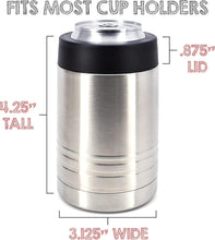 Load image into Gallery viewer, 6-Pack Stainless Steel Double Wall Beverage Cooler - 12 oz Can &amp; 16 oz Bottle