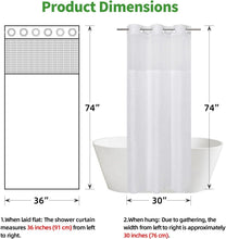 Load image into Gallery viewer, Stylish Bohemian Tufted Shower Curtain with See-Through Top - Waterproof Fabric