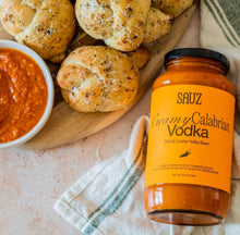 Load image into Gallery viewer, Rich Calabrian Vodka Sauce – Small Batch, Gluten-Free, 25 Oz Jar 4-Pack