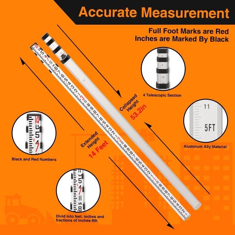 Durable 14 Foot Aluminum Fishing Rod with Case - Perfect for Spinning & Casting