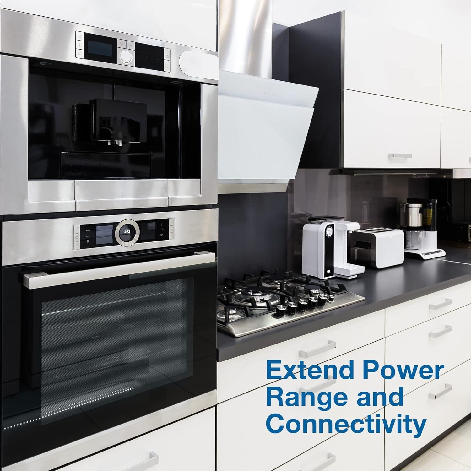 14 Gauge 50ft Appliance Extension Cord with 90-Degree Angle Plug – Indoor Use