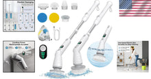 Load image into Gallery viewer, Rechargeable Cordless Spin Brush with Adjustable Length for Effortless Cleaning