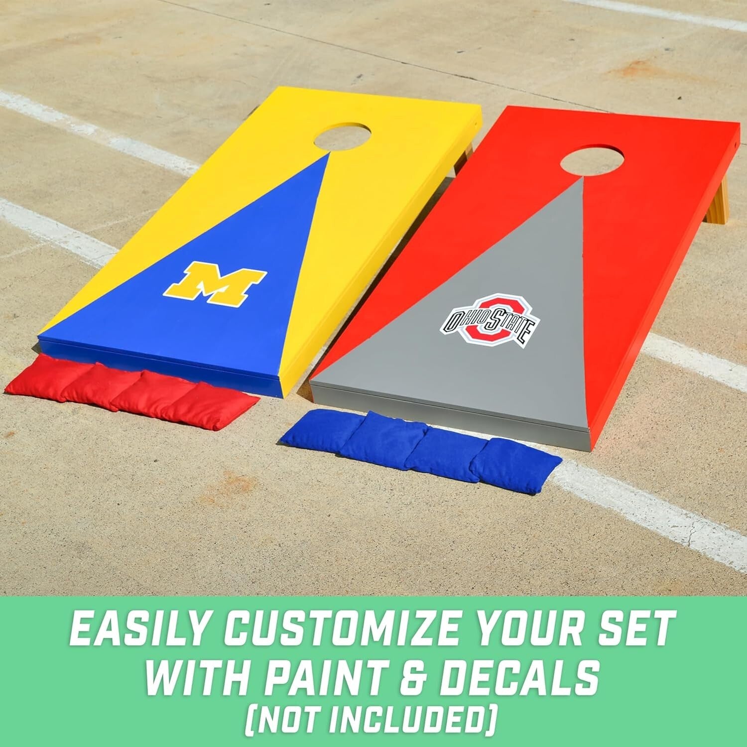 Authentic Regulation Cornhole Game Boards - Solid Wood with All-Weather Bags