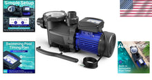 Load image into Gallery viewer, Powerful 220V Pool Pump with 8917 GPH Flow – Easy Setup &amp; Safety Certified