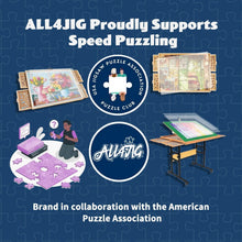 Load image into Gallery viewer, 1500-Piece Rotating Puzzle Board with 6 Drawers &amp; Cover - Gift for Puzzle Lovers