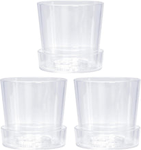 Load image into Gallery viewer, Durable Acrylic Orchid Pots with Drainage Holes - Clear 6.5 Inch Planter Set