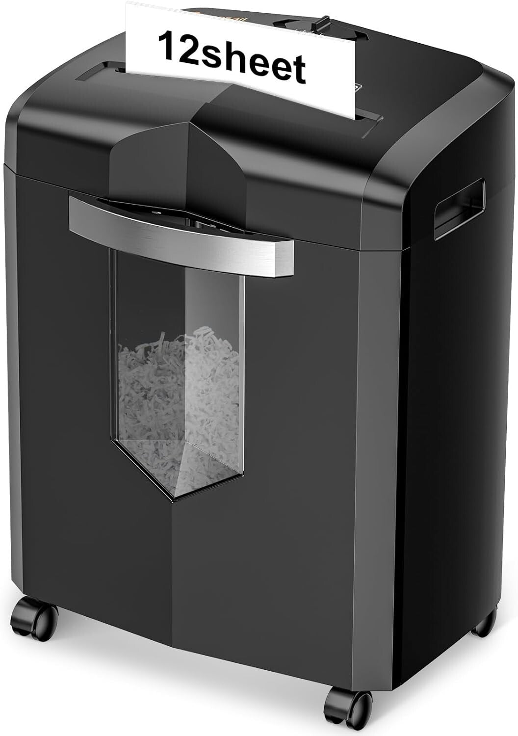 12-Sheet Cross Cut Shredder with 20-Minute Runtime & 4.2 Gal Bin - Heavy Duty