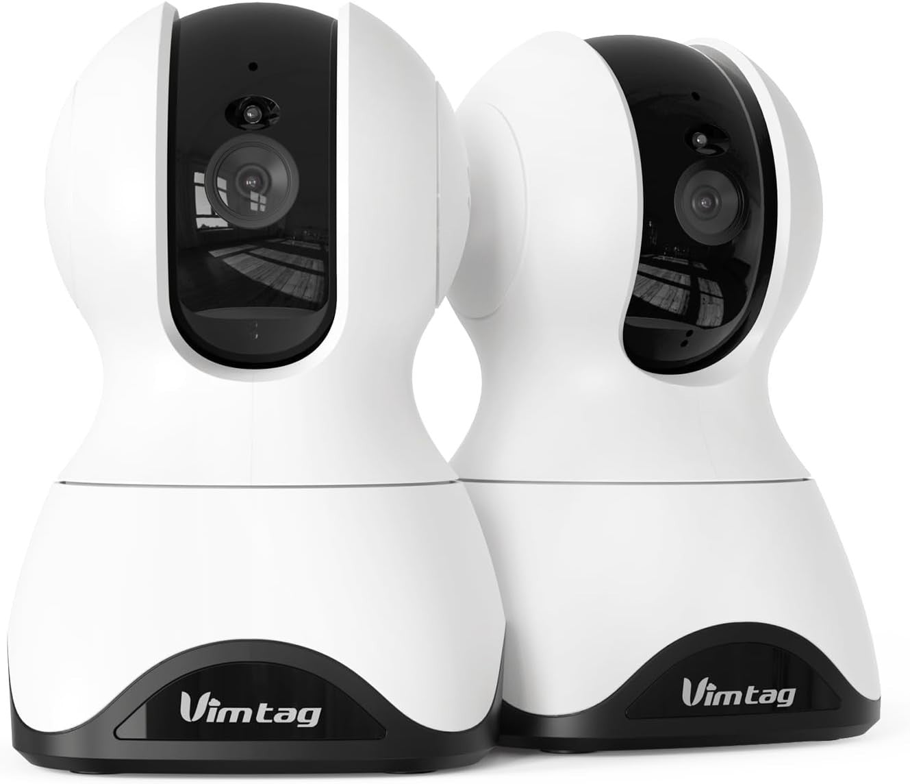360° Pet Dog and Baby Monitor Cameras - 2-Pack with Night Vision and App Control