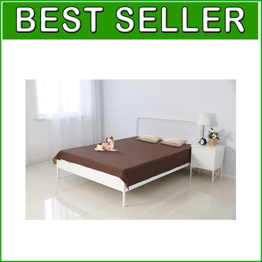 Stylish Brown Reversible Waterproof Cover for Bed or Couch - Pet & Kid Friendly