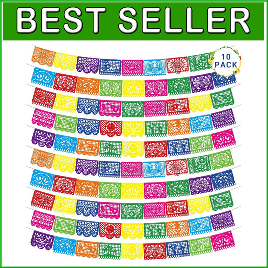 180 FT Fiesta Banner Set - Colorful Double-Sided Cinco de Mayo Decorations